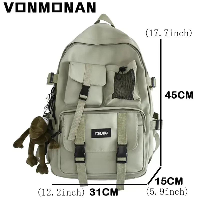 sac à dos à poches multiples pour hommes et femmes, sac de styliste avec boucle d'insertion en toile, sacs à dos pour ordinateur portable pour adolescents, sacs d'école pour étudiants