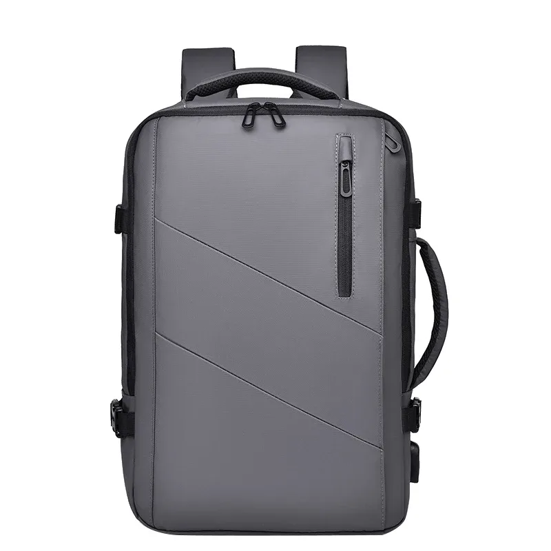 sac à dos pour ordinateur portable avec logo personnalisé pour hommes, 17 pouces, multi-poches, extensible, étanche, pour l'école, voyage d'affaires, impression