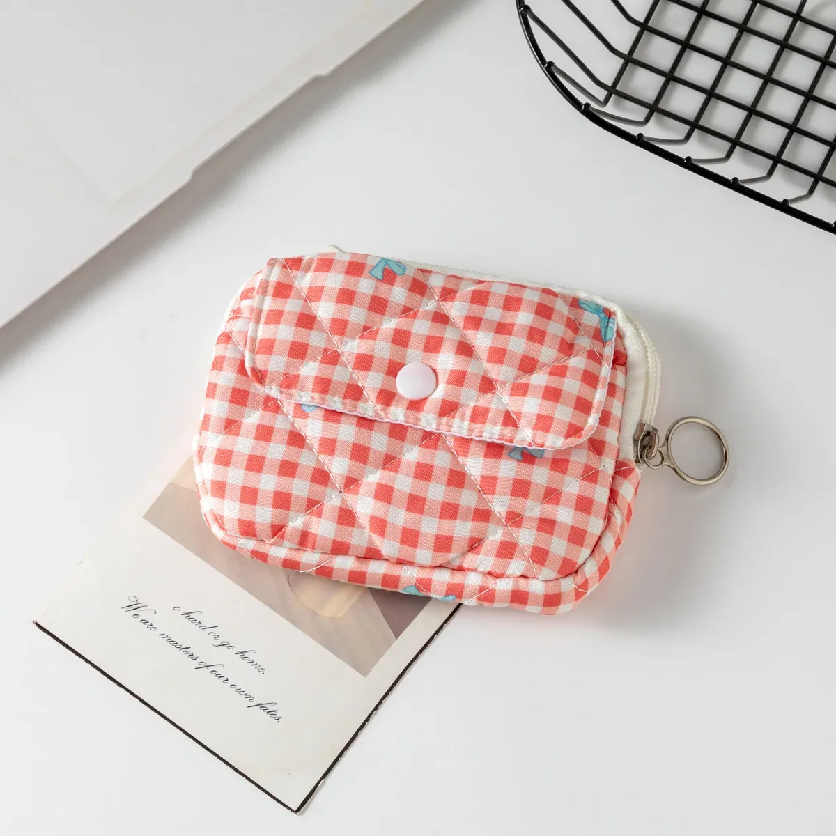mini sac à cosmétiques carré mignon pour femmes, pochette de rangement pour serviettes hygiéniques, rouge à lèvres, petits sacs de maquillage à fermeture éclair