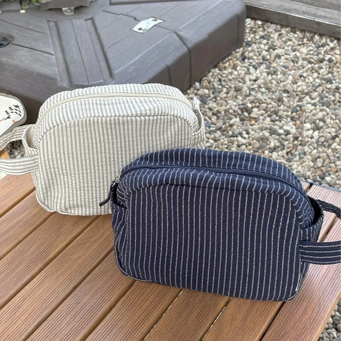 sac de rangement en tissu simple pour les voyages et les déplacements professionnels, trousse de toilette de grande capacité, trousse à maquillage à motifs de style décontracté, nouveau modèle