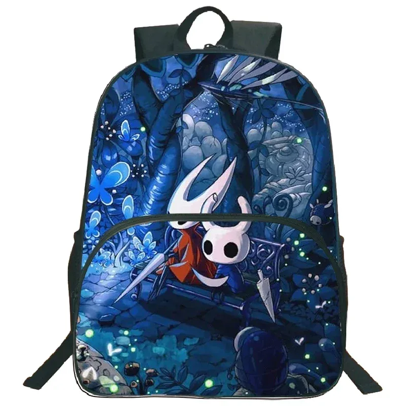 sac d'école léger sac à dos de chevalier creux jeu de dessin animé impression cartable pour enfants sac à dos de grande capacité garçons filles sac à dos de voyage