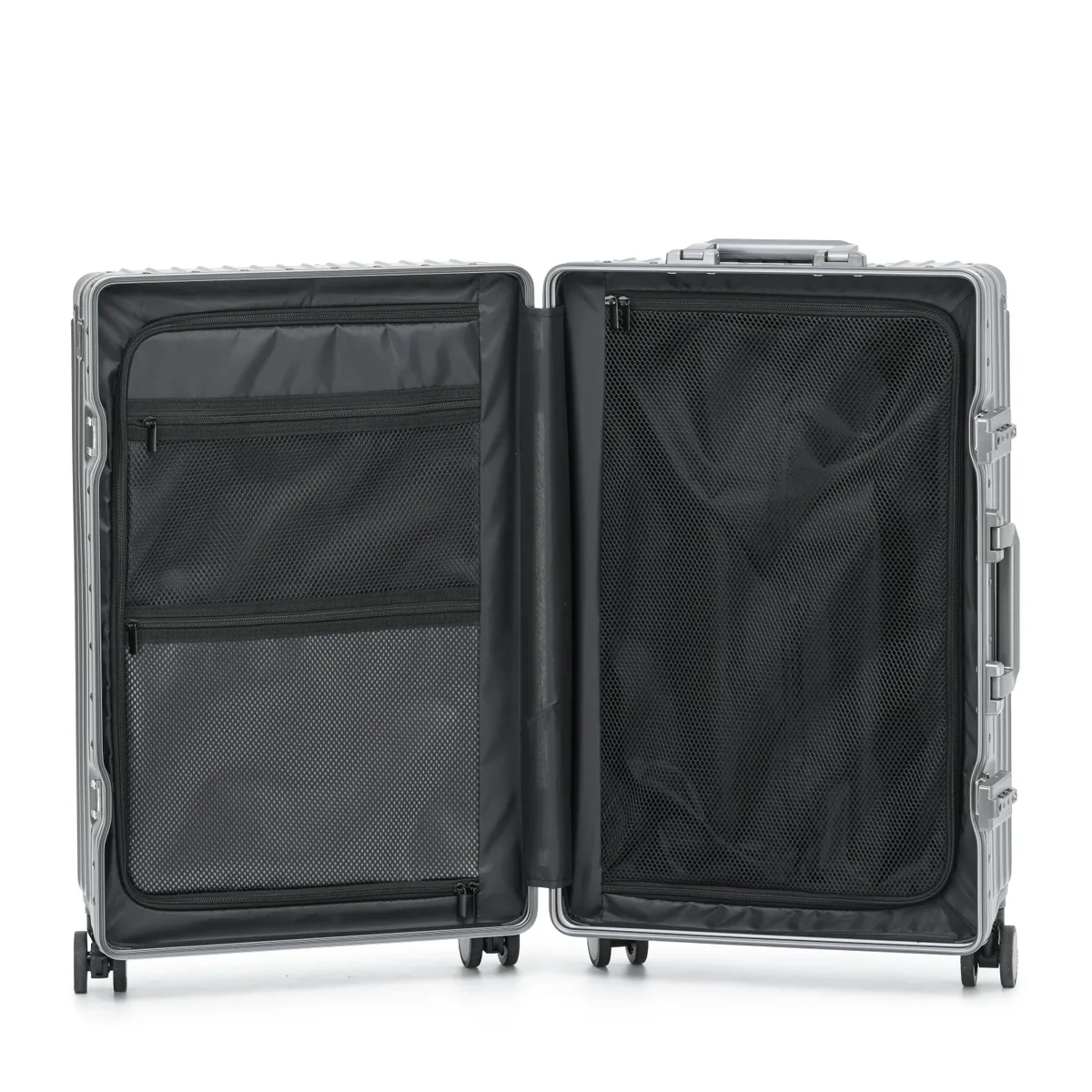 valise à roulettes 20/24/26/28 pouces, coque rigide en pc, avec cadre en aluminium, serrure tsa, valise de voyage à roulettes pivotantes