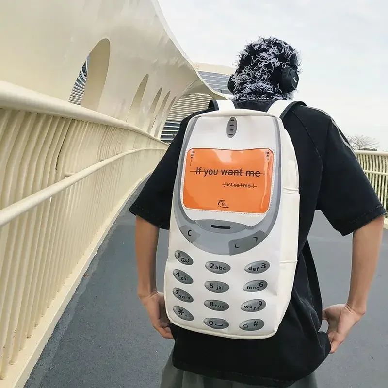 sac à dos en nylon résistant aux éclaboussures pour téléphone portable, grande capacité, design unisexe, style de rue, nouvelle mode