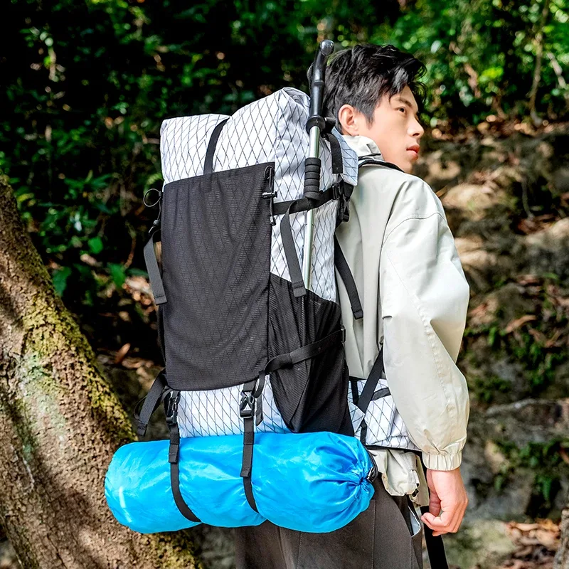 sac à dos de randonnée royal mountain 40l en tissu x-pac avec support de cadre pour la randonnée, l'alpinisme et les voyages de courte durée en extérieur