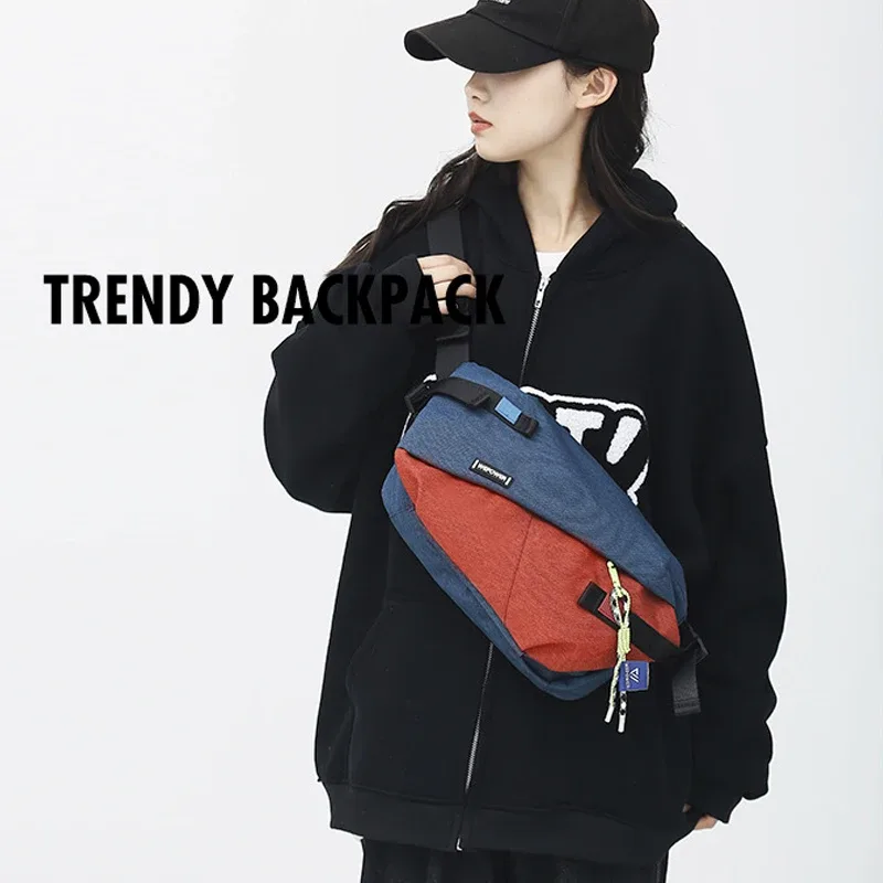 sacs banane en nylon de haute qualité avec empiècements, nouvelle marque 2026, sac de poitrine unisexe, sac bandoulière décontracté pour voyage et extérieur, sacs de ceinture pour hommes