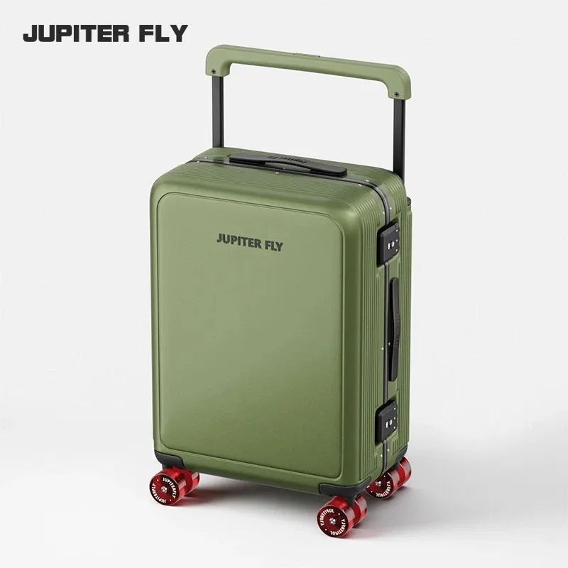 valise de luxe à roulettes avec cadre en aluminium étroit, serrure tsa, coque rigide en pc de haute qualité, poignée large pour le voyage