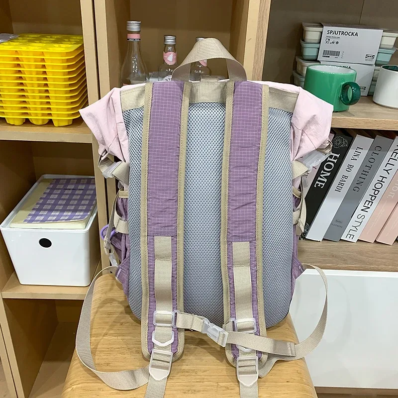 sac à dos de randonnée résistant à l'eau, sac de camping léger, voyage alpinisme, sac d'école pour étudiants, sacs à dos roses 2025