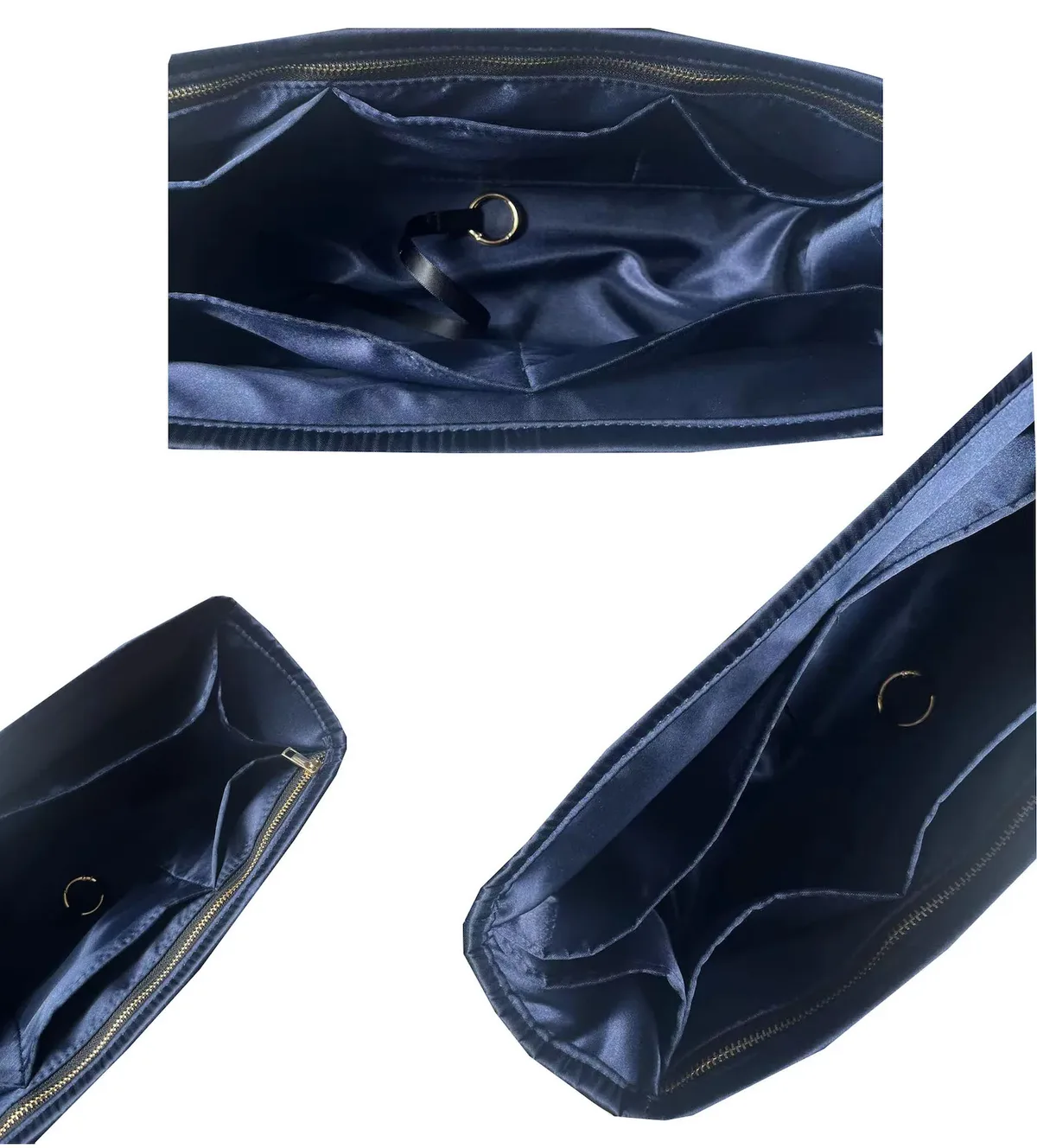 organisateur insérer acétate soie sac organisateur doublure protection maquillage pour 25 sac hobo stockage sac intérieur léger shaper