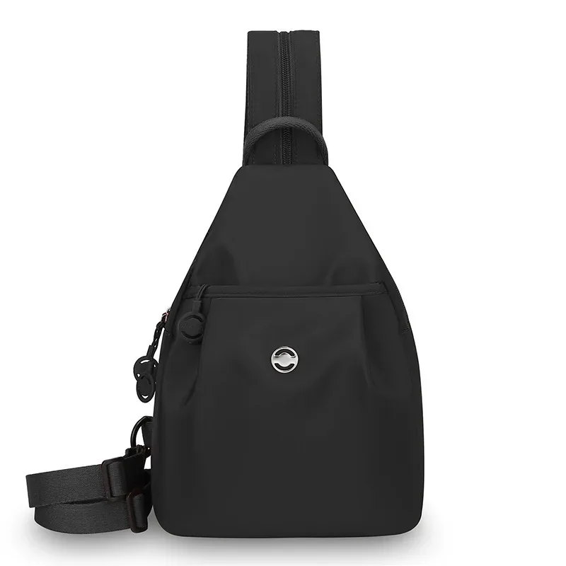mini sac à dos léger pour femme, sac de poitrine en tissu oxford avec fonction antivol, sac à dos convertible simple, élégant et polyvalent