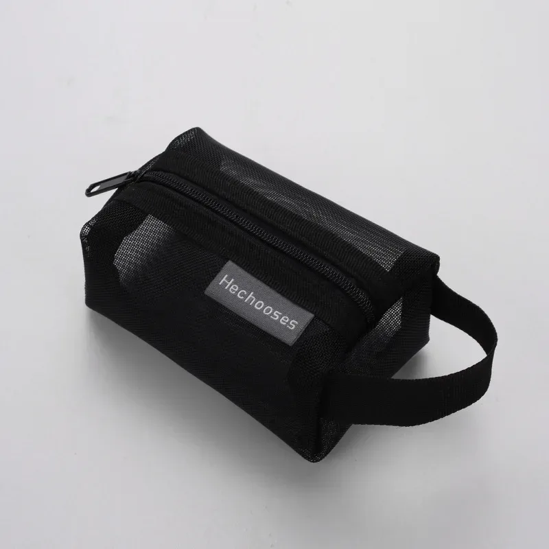 mini sacs à cosmétiques en maille de nylon transparent avec fermeture éclair, petits sacs de maquillage pour rouge à lèvres, pochette pour ligne de données, étui organisateur pour clé d'écouteurs