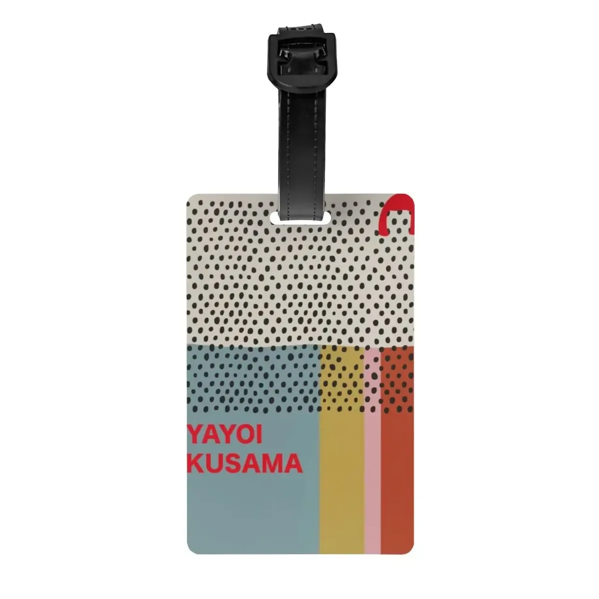 étiquette de bagage personnalisée yayoi kusama, peinture abstraite, protection de la vie privée, étiquettes de bagage, sac de voyage, valise attro