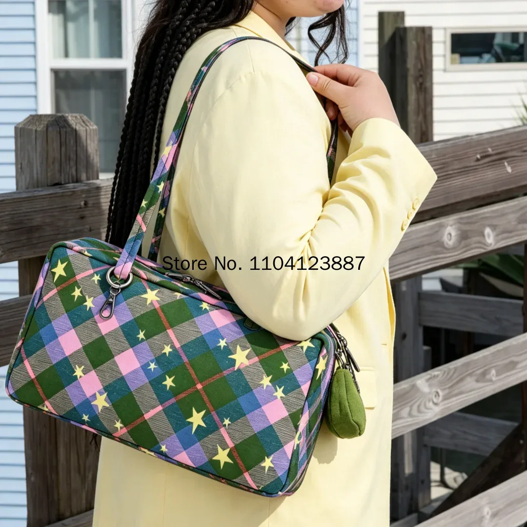 sac à bandoulière carré en nylon, sac à main en toile grande capacité, sac fourre-tout léger à fermeture éclair, sac de rangement pour les trajets quotidiens, les voyages, la gym, cadeau