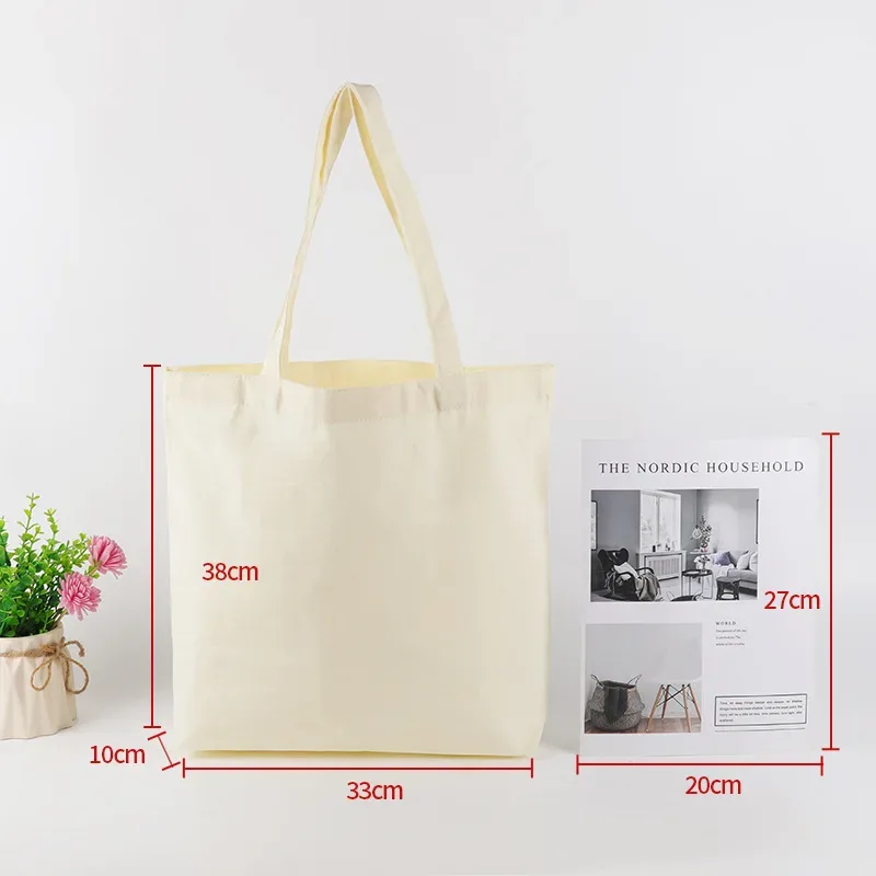 100 pièces/lot, vente en gros, sacs fourre-tout en toile de grande capacité, logo personnalisé, sacs réutilisables en coton écologique, sacs de courses promotionnels