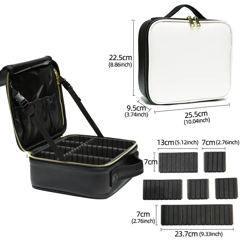 trousse à cosmétiques en cuir pu pour femme, étui de maquillage de voyage portable multifonctionnel, nouveau