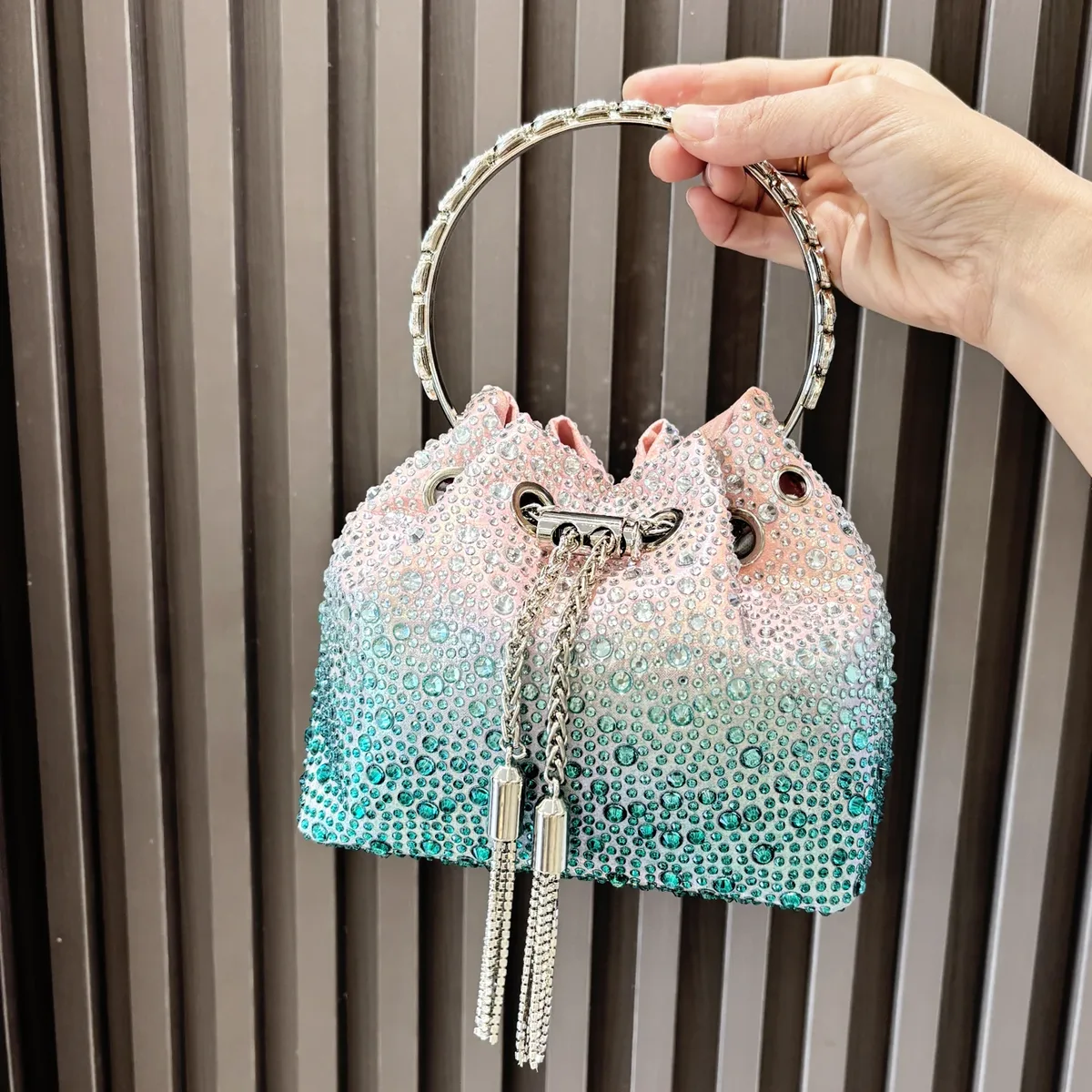 poignée strass pochette de soirée sacs à main et sac à main de luxe sac à bandoulière design brillant cristal pochette sac à main sac seau
