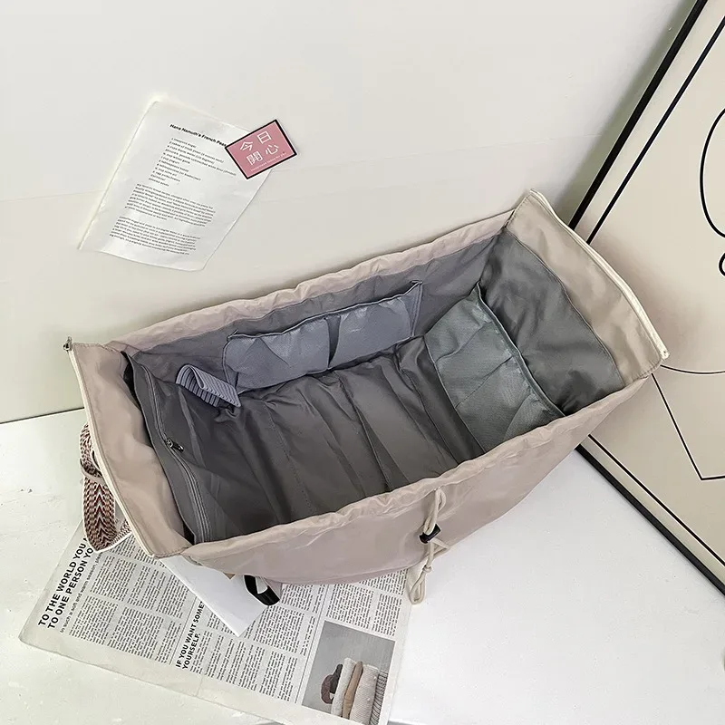 sac à bandoulière en nylon, sac de couleur unie, sac à la mode polyvalent et portable, sac de maman, sac de voyage de grande capacité