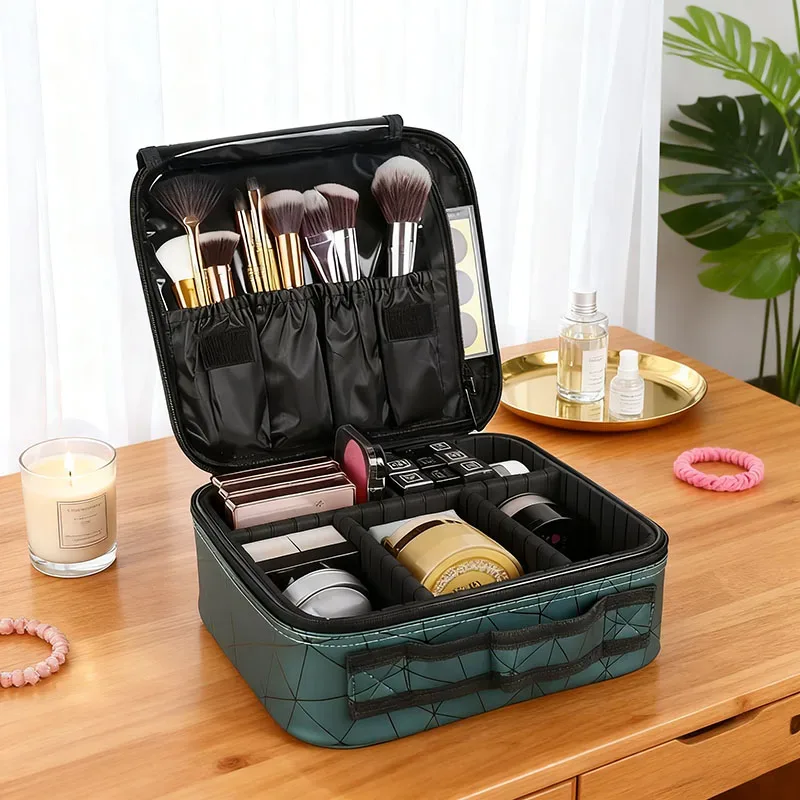 trousse de maquillage professionnelle pour femme, organiseur de cosmétiques, boîte de rangement pour esthéticienne, valise à outils pour ongles, sac de maquillage pour femme