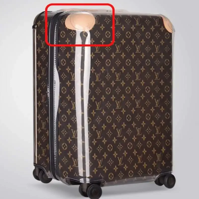 housse de bagage pour valise 50cm 55cm 70cm, protection anti-poussière, couvertures transparentes épaisseur pvc, accessoires de voyage personnalisés transparents