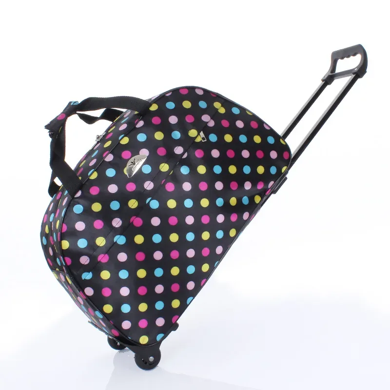 sacs à roulettes de voyage de grande capacité pour femmes et hommes, sac à roulettes oxford, valise à bagages roulante étanche, sac de voyage avec roulettes