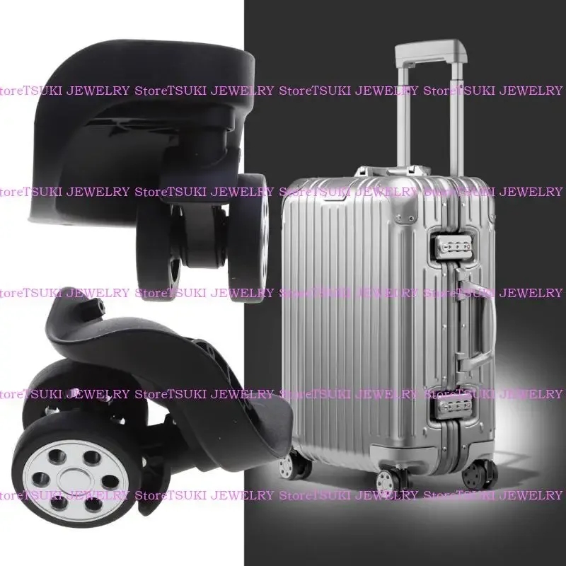roue à bagages roues de remplacement pour bagages roues à bagages à double rangée boîtier de chariot pratique roues pivotantes gauche et droite