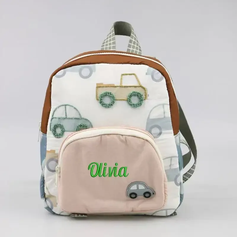 broderie personnalisée/style standard 2 options, blocs de couleurs dopamine, sac à dos élégant, sac à dos décontracté, super mignon !! !