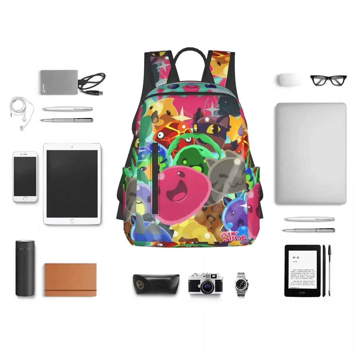 sac à dos mignon slime rancher, style dessin animé et anime, pour étudiants, enfants, sac d'école, sac à bandoulière pour ordinateur, hommes et femmes