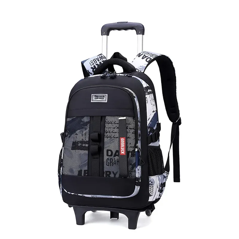 sac à dos à roulettes 2026 pour collégiens, sac à roulettes pour garçons, sacs à dos à roulettes pour l'école, sacs à livres à roulettes