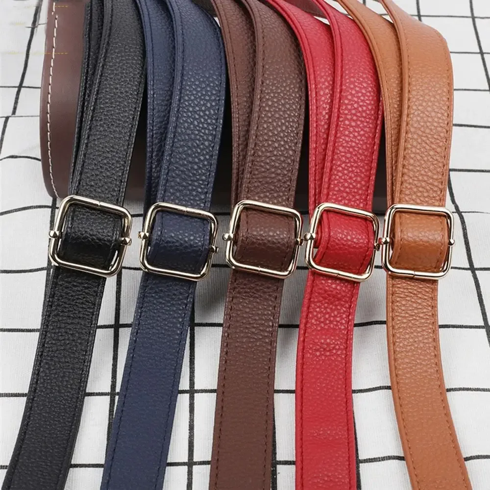 sangle de sac à bandoulière en cuir pu, sangle de remplacement réglable pour sac à bandoulière, motif litchi, ceinture de sac à main détachable pour femmes