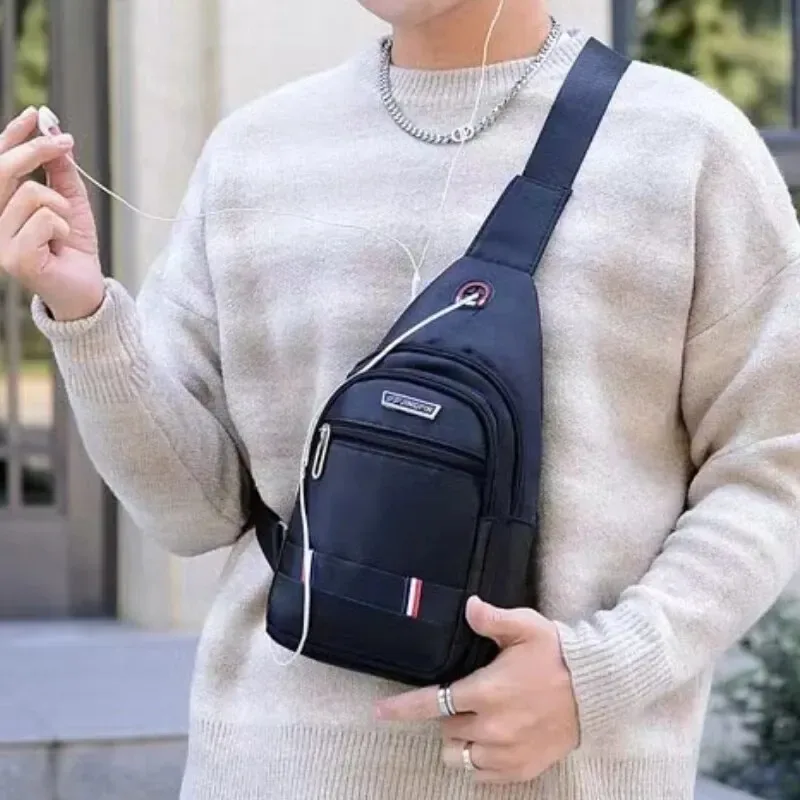 mode de voyage extérieur hommes crossborder petite poitrine polyester sac à bandoulière tendance loisirs.