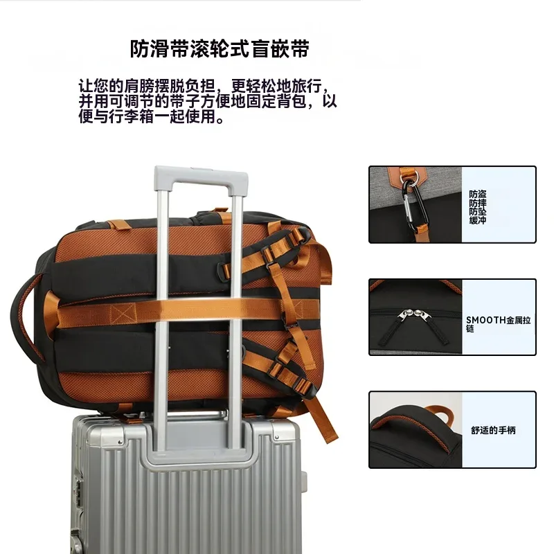 sac à dos de voyage en plein air, sac à dos de camping imperméable de 50l pour femmes et hommes, sac à dos avec compartiment pour z