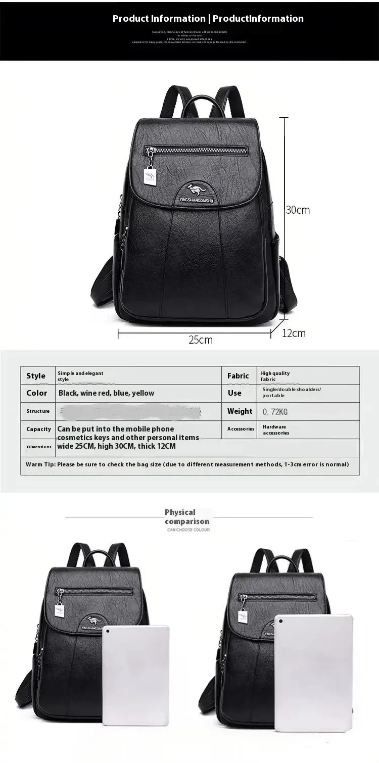 sacs à dos en cuir souple vintage pour femmes, sacs initiés par la femme, sac à dos de voyage décontracté pour dames, sacs d'école, vente chaude