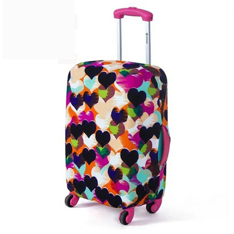 juste de valise en forme de coeur d'amour à géométrie haute élastique, housse anti-poussière, accessoires essentiels, mode, 18-32 pouces