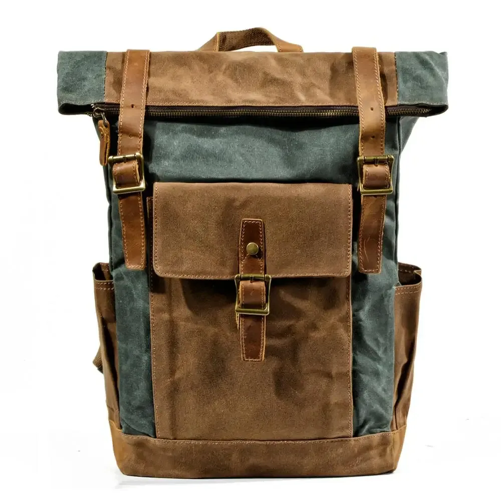 sac à dos en toile pour hommes, loisirs de plein air, simple et pratique, grande capacité, sac d'alpinisme, sac de voyage pour hommes