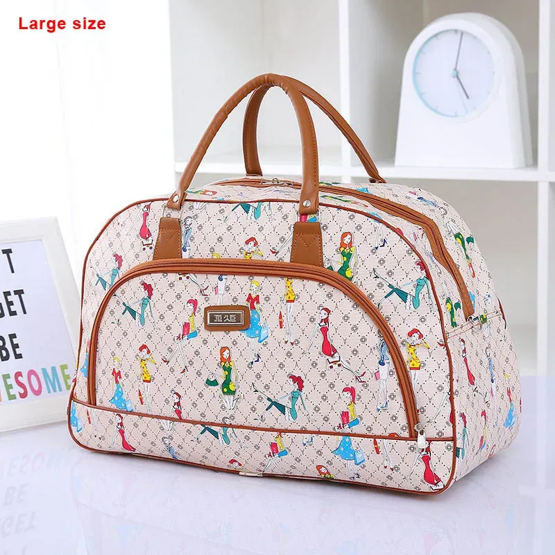 sac polochon de voyage en cuir pu pour femmes et hommes, sac de voyage étanche de grande capacité, sac de bagage multifonction à fermeture éclair, offre spéciale