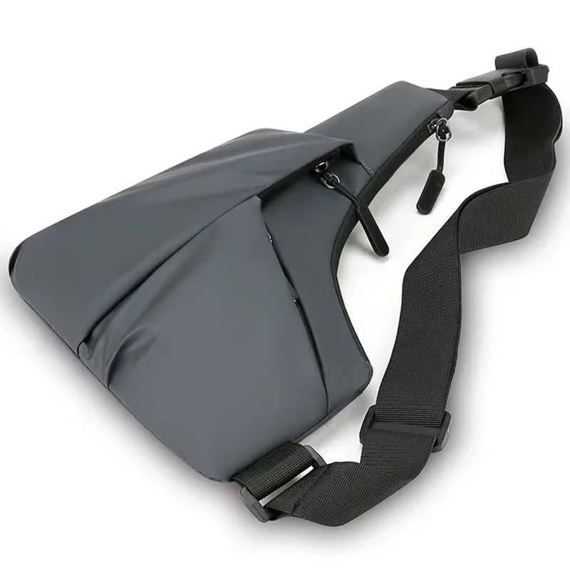 sac de poitrine portable pour hommes, sac à bandoulière pour sports de plein air, léger, asymétrique, taille fine, adapté aux voyages, à la randonnée au quotidien