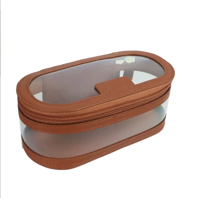 trousse de maquillage multifonctionnelle portable de voyage, sac à cosmétiques transparent de grande capacité avec petit sac