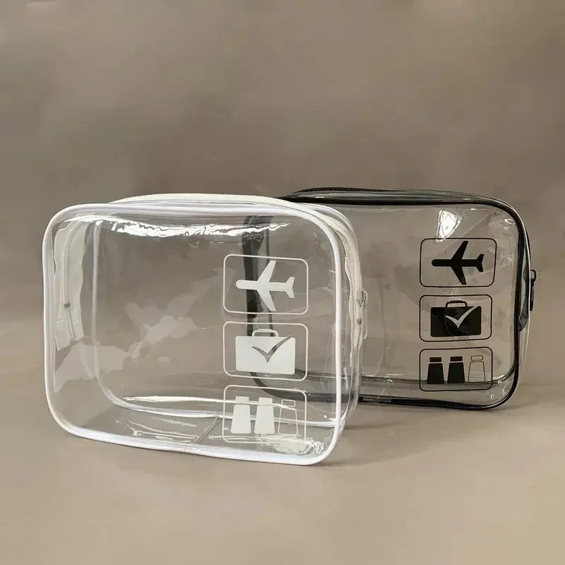 trousse de toilette transparente de taille quart approuvée par tsa – trousse de maquillage transparente pour les voyages aériens. conception anti-fuite de haute qualité.