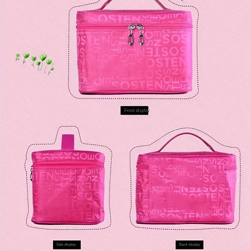 trousse de maquillage pour femmes, sac de rangement de cosmétiques de grande capacité, sac de lavage de toilette pliable, essentiels de voyage, sac à cosmétiques portatif