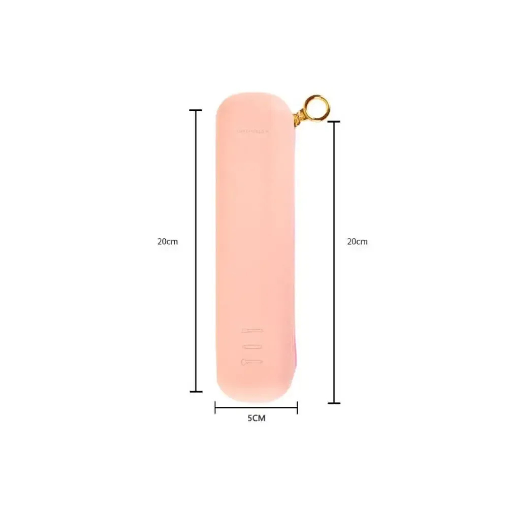 sac de rangement en silicone pour pinceaux de maquillage avec fermeture éclair, porte-pinceau de grande capacité, sac d'évaluation cosmétique, beige, rose, gris, ingent, nouveau