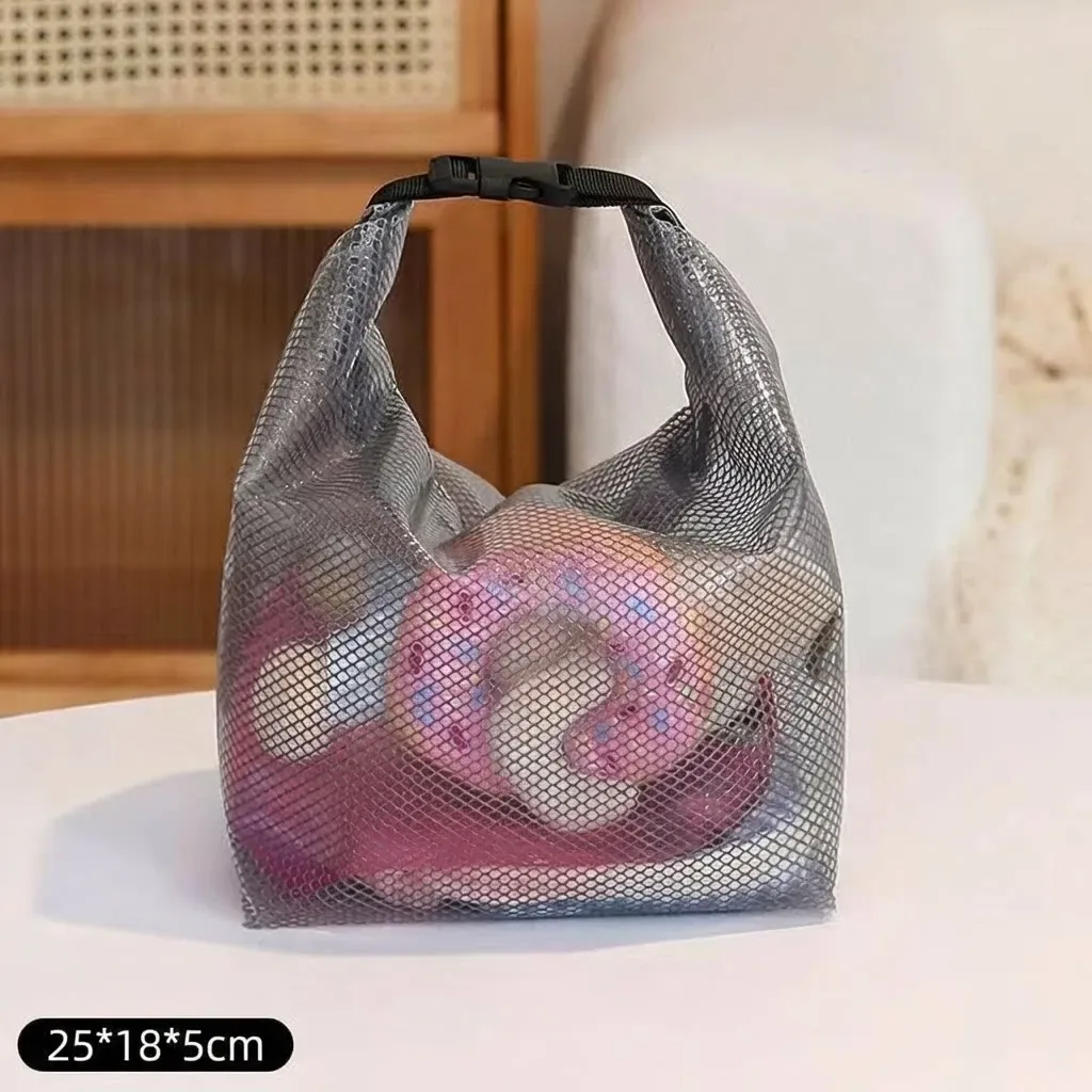 sac de toilette transparent imperméable pour cosmétiques, sac de voyage portable de grande capacité, pochette de toilette tendance pour femmes, sac de toilette transparent