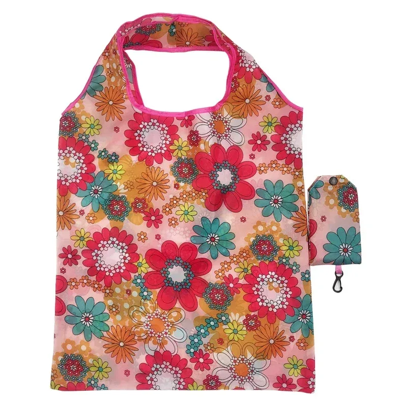 ‌ sac à main fourre-tout écologique pliable imprimé à la mode – sac de voyage et d'épicerie de grande capacité avec pochette ‌ ‌   sacs à provisions