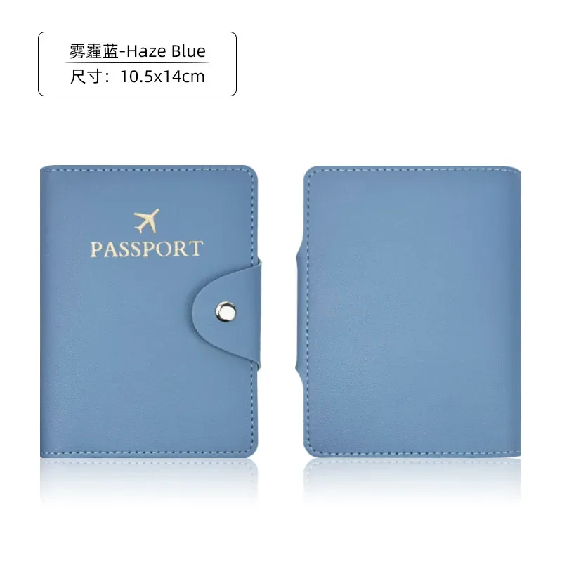 nouvel étui de passeport en cuir pu, porte-documents de voyage pour femmes et hommes