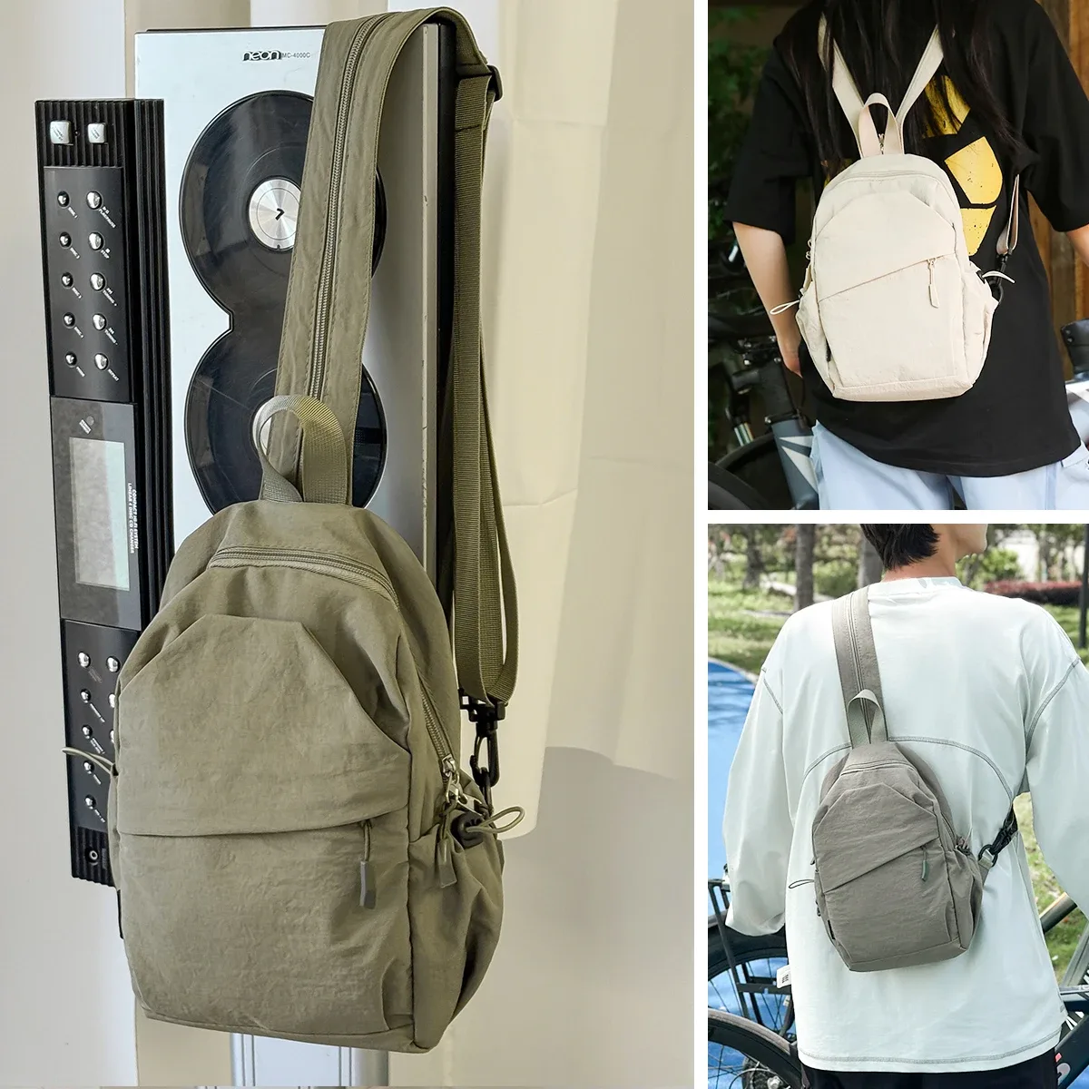 sac à bandoulière pour hommes, petit sac à dos à bandoulière simple, sac de poitrine pour femmes, cyclisme, sport, escalade, tablette pour garçons, léger mo