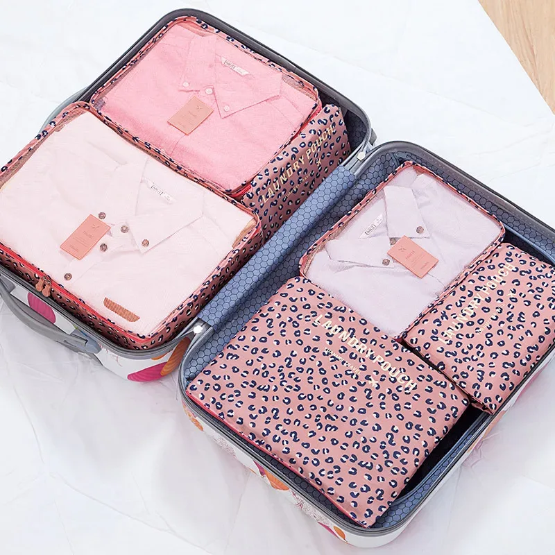 organisateur voyage nylon fleur rose gris rouge kaki vert violet marron orange noir beige transparence pratique elégant compression vêtement cosmétique toilette