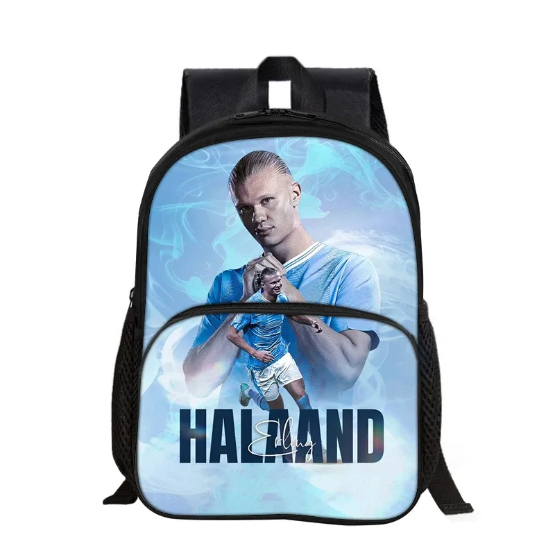 sac à dos haaland avec poche avant pour étudiants et enfants, sac d'école pour star du football, sac de sport, sac de voyage de grande capacité