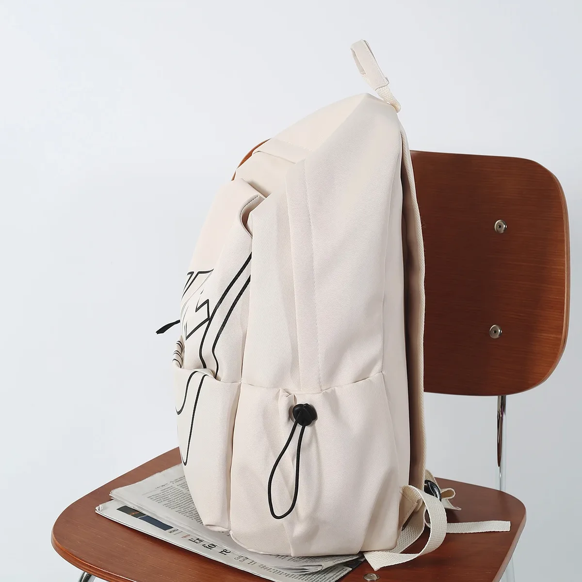 sac à dos tendance pour hommes et femmes, style lettres, léger, grande capacité, sac de voyage multifonctionnel, sac d'école en nylon imperméable