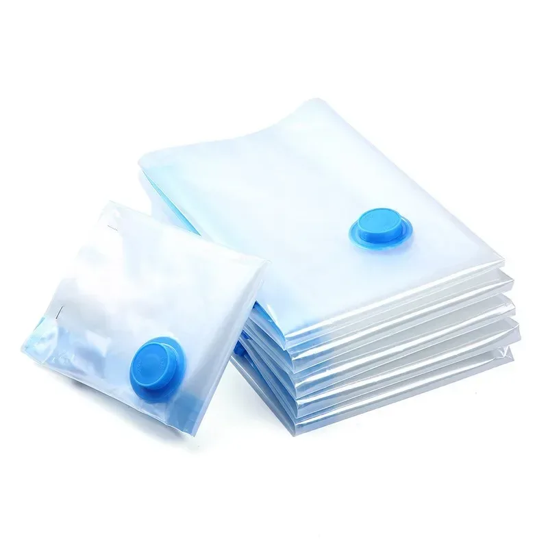 Sac de compression sous vide épaissi, sac sous vide transparent pour couette, sac de rangement et de tri pour vêtements ménagers, 2 pièces, 4 pièces, 6 pièces