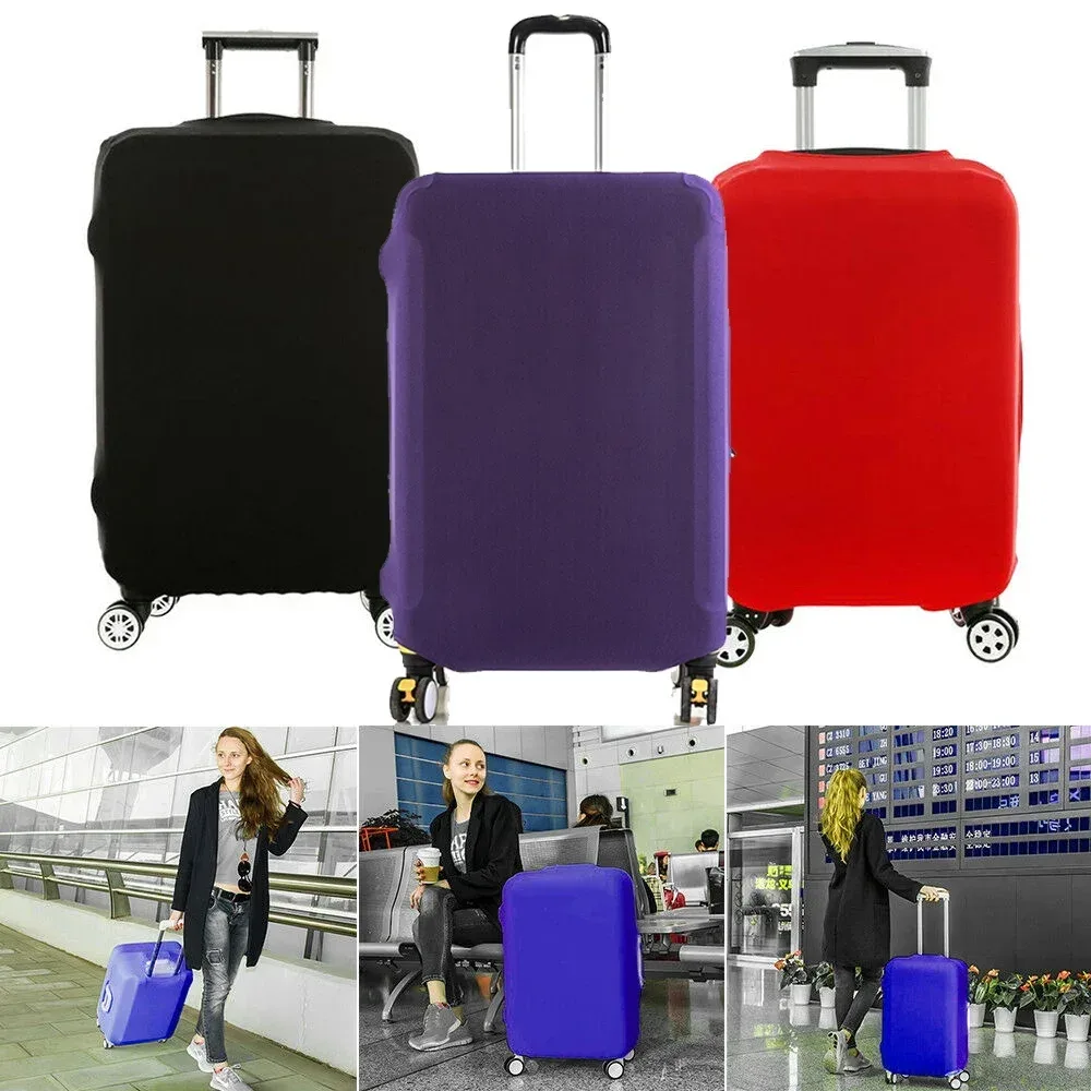 housse de protection pour bagages en tissu extensible, ours mignon, housse anti-poussière adaptée à une valise de 18 à 32 pouces, organisateur de voyage