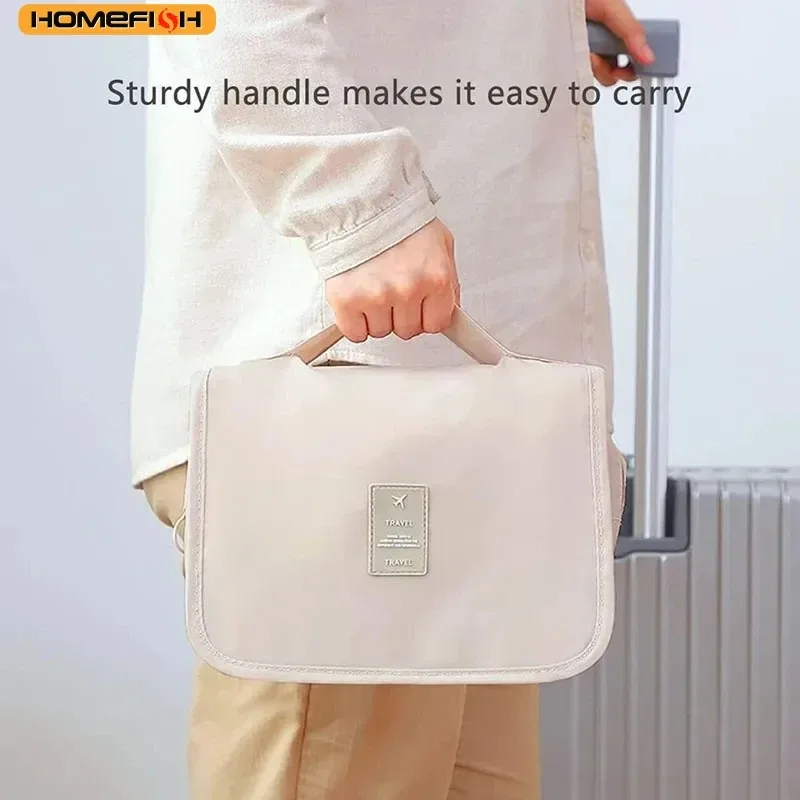 sac de toilette multi-usages homefish, sac de rangement portable pour cosmétiques, sac à main pour les voyages