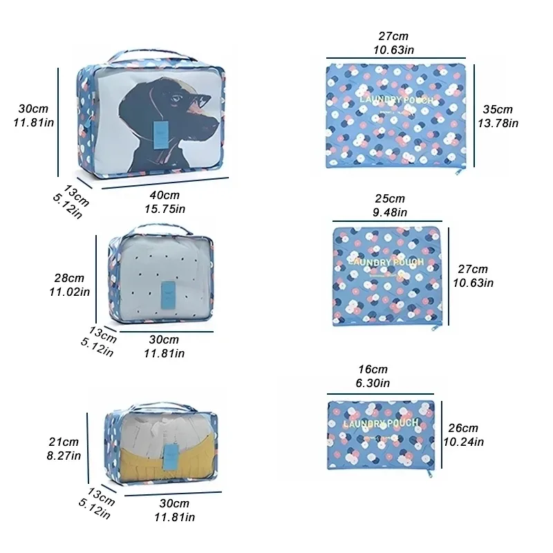 organisateur voyage sacs rangement polyester multifonction cube taille couleur variée usage bagages compression vêtements